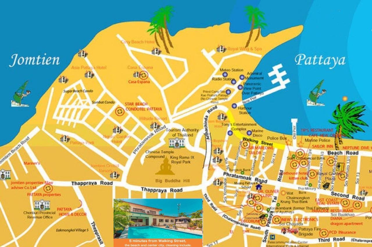 Viewbor Villa - Pattaya Holiday House Walking Street 4 Bedrooms المظهر الخارجي الصورة